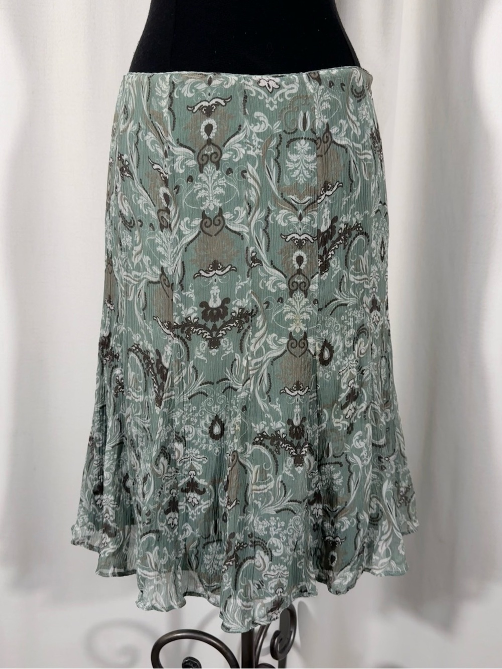 Vintage Pendleton Silk Paisley Midi Skirt